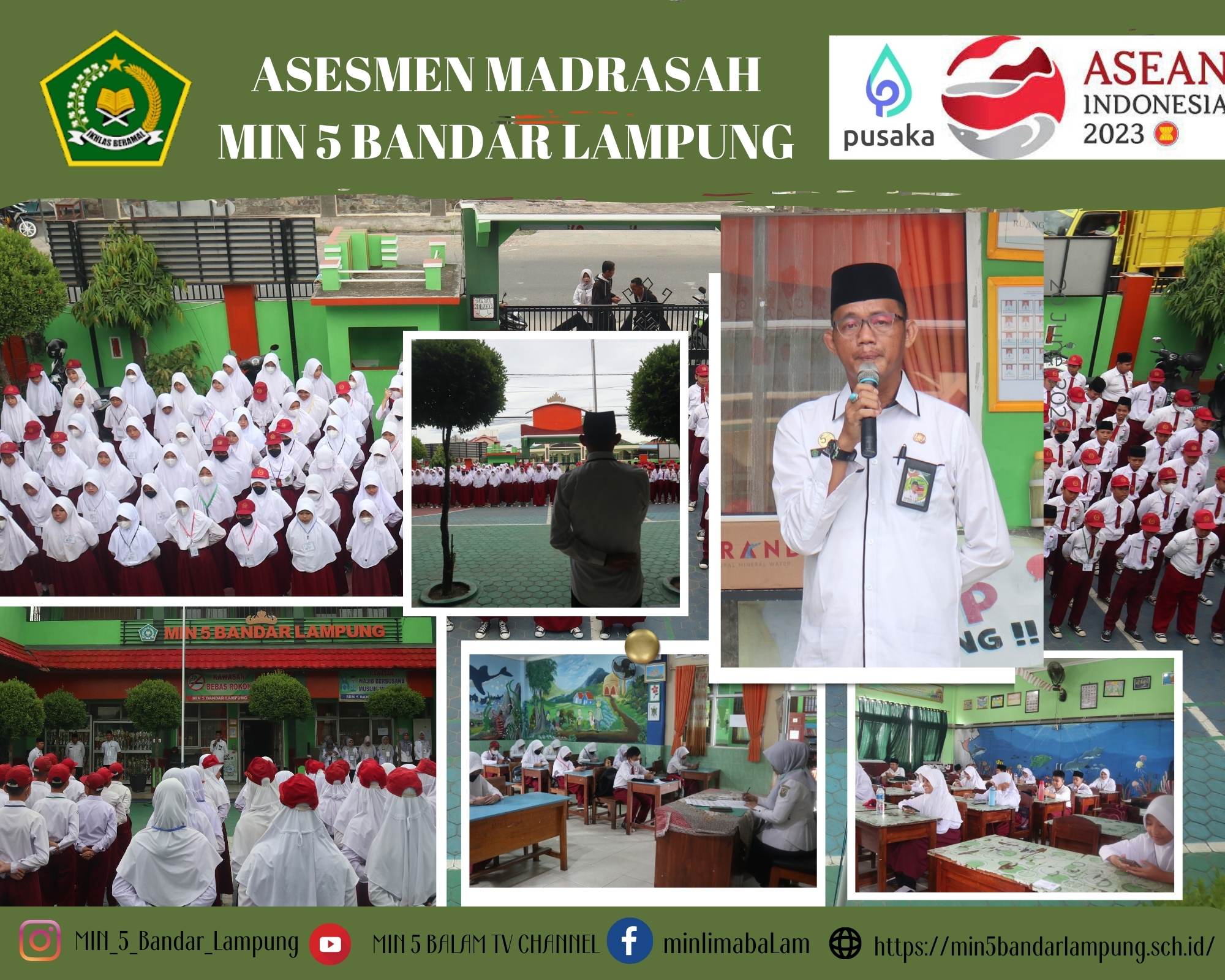 H. Mahmud, S.Pd.I., M.M. Pimpin Apel Pembukaan Asesmen Madrasah MIN 5 Bandar Lampung